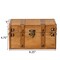 Vintiquewise Farmhouse Antique-Style Wood Treasure Chest with Leather Straps & Front Latch Decorative Storage Trunk for Trinkets Jewelry or Letters Rustic Accent for Home or Office Decor